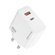 Зарядное устройство Grand-X GaN 1xUSB-C + 1xUSB 65W PD3.0 QC4.0 AFC SCP FCP white (CH-960W) - изображение 2