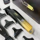Аккумуляторный триммер VGR V-935 Gold Портативный триммер машинка для стрижки в золотистом корпусе с LED дисплеем 5 насадок - изображение 7