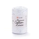 Шнур плетений з люрексом YarnArt macrame cotton Lurex 2мм білий (№720) - изображение 1