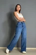 Джинси жіночі It’s Basic 2499 Wide Leg з високою талією рівні від стегна з виточками на стегнах 40 світло сині - зображення 6