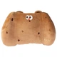 Подушка для попереку Cookie Bear коричневий ортопедична підтримка спини підголовник відпочинок Memory Foam м'яка анатомічна опора для попереку та спини при сидячій роботі автомобілі офісному кріслі - зображення 1