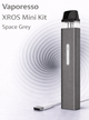 Pod-система Vaporesso XROS Mini Kit Space Grey вейп Серая 1000 мАч электронная сигарета с верхней заправкой картриджа на 0.8Ом - изображение 1