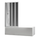 Шторки Koer стеклянные на ванную складные Sr BS07-80x140-TR-01 прозрачное стекло Easy Clean 4мм, хром KR5948 - изображение 1