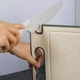 Кухонная разделочная доска антибактериальная из пищевой нержавеющей стали со встроенным точилом для заточки ножей нарезки продуктов мяса рыбы овощей и фруктов для кухни универсальная прочная профессиональная двухсторонняя с противоскользящими ножками - изображение 4