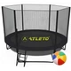 Батут з сіткою та драбинкою 312 см Atleto Black + подарунок м'ячик - изображение 1
