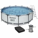 Каркасный бассейн Bestway 56420 10250 л 366х122 см с картриджным фильтром, тентом и лестницей (LN7- BW 56420) - изображение 2