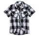 Сорочка чоловіча фланелева з коротким рукавом Brandit 3XL white/black (4032.46.3XL) - зображення 1