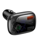 FM-трансмиттер Baseus T Shaped S-13 36Вт 12В-24В 3 порта USB Type-C черный для автомобиля и музыки - изображение 1