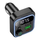 FM-трансмиттер Hoco E85 Tiger 20 Вт 3 порта USB Type-C и Type-A черный для автомобиля с функцией Bluetooth и зарядки - изображение 5