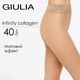 Женские матовые колготки обработанные коллагеном Giulia INFINITY COLLAGEN 40 3 Beige-daino, капроновые, без шортиков - изображение 1