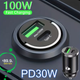 Автомобільний зарядний пристрій PD QC 3.0 2 порти, компактний, 12 24 V - зображення 5