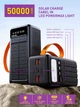 УМБ повербанк Y-Kryptone S-05 SOLAR CHARGE LED Light 50000 mAh CABLE in Black (YK-S05SLC-B) - изображение 2