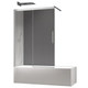 Шторки стеклянные на ванну раздвижные Koer SR BS06-120x150-TR-01 прозрачное стекло Easy Clean 6мм, хром (KR5945) - изображение 1