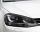 Реснички (накладки фар) Volkswagen Golf 7 черный глянец - изображение 2
