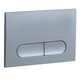 Панель змиву KOER KT-0608-01 240x160x10mm пластикова, кнопка закруглена (колір хром) (KR6124) - изображение 1