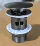 Донный клапан для раковины с переливом Zerix BV-09 GRAY 1 1/4" автоматический Click-Clack (Цвет графит) (MY0415) - изображение 4
