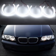 Ангельські очі BMW E46 білі для фар без лінз (1998-2001) - зображення 2