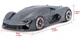 Коллекционная детализированная металлическая модель автомобиля Lamborghini Terzo Millennio Bburago серая 1:24 - изображение 13