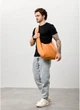 Чоловіча сумка Sambag HOBO WEAVE помаранчева(SB_63BEC287AC73) - зображення 3