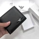 Мужской кошелек ARMANI натуральная кожа 11,5 × 9,5 см Черный (LUX1397) - изображение 2