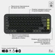 IT набор Logitech Клавиатура Мышь Беспроводные Bluetooth Серый 321х137 мм 59х35 мм (682557) - изображение 8