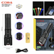 Ручний LED ліхтарик Coba CB 2506 з PowerBank, потужний аккумуляторний ліхтар з 5 режимами світла, USB зарядка, туристичний ліхтар для дому та кемпінгу - зображення 1