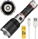 Ручний LED фонарик Bailong BL CB G685 акумуляторний USB, портативний світлодіодний фонарь із направленим світлом, компактний ліхтар для будинку вулиці та роботи, багаторежимний LED - зображення 3