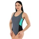 Женский слитный купальник SP-Sport 7968 размер S (42-44) Grey-Mint - изображение 1