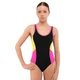 Подростковый слитный купальник для плавания SP-Sport 8263 рост 135-140см 8 лет Black-Pink-Yellow - изображение 1