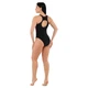 Женский слитный купальник SP-Sport 7968 размер XL (48-50) Black-Pink - изображение 5
