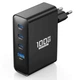 Быстрое зарядное устройство ASOMETECH GaN 100W QC4.0 PD3.0 3хTypeC+USB для iPhone, iPad, MacBook, Samsung, Xiaomi, Huawei, для ноутбуков (RCE-10001) - изображение 1