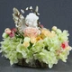 Композиция GALA DECOR из искусственных цветов и гипсового ангела на березовом спиле КА2022С - изображение 2