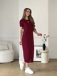 Сукня-футболка в рубчик бордове Merlini Темпо 700001550 розмір 2XL/3XL - зображення 3