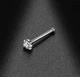 Серьга нострила для пирсинга носа Asteel Н106 цвет серебро - изображение 1