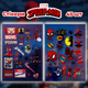 Стикеры Человек Паук 45 шт 2 листа 10,5*15 см, наклейки Spider Man Marvel - изображение 1