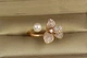 Кольцо Xuping Jewelry Орхидея с жемчужиной регулируемое р 18 золотистое - изображение 1