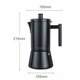 Гейзерна кавоварка Easyworkz diego moka pot з нержавіючої сталі на 6 чашок Чорний (М13630408) - зображення 7