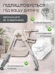 Детский стульчик для кормления 2 в 1 высокий мягкий стул трансформер детское кресло для малышей с подножкой съемный столик корзина универсальная многофункциональная удобная устойчивая для детей из PU от 6 месяцев серый в коробке - изображение 2
