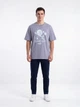 Футболка хлопковая длинная мужская Puma Graphics 69178165 XL Gray Sky с принтом (4069161736483) - изображение 3