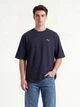 Футболка хлопковая длинная мужская Puma Graphics 69178316 2XL New Navy с принтом (4069161716379) - изображение 1