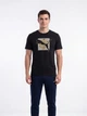 Футболка хлопковая длинная мужская Puma Graphics 69178401 L Black с принтом (4069161646683) - изображение 1