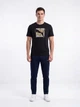 Футболка хлопковая длинная мужская Puma Graphics 69178401 L Black с принтом (4069161646683) - изображение 3