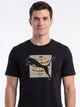 Футболка хлопковая длинная мужская Puma Graphics 69178401 L Black с принтом (4069161646683) - изображение 4