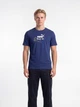 Футболка хлопковая длинная мужская Puma Essentials Graphics 69203149 M Blue Jewel с принтом (4069161744648) - изображение 1