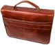 Мужской кожаный портфель A4 бордовый из full grain кожи 41×31.5×12 см с клапаном TARWA 54992 - изображение 7