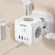 Мережевий фільтр трійник LENCENT (3 розетки, 2 шт USB, 2 шт Type-C, швидка зарядка) - зображення 1