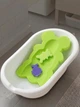 Мягкий поролоновый матрасик вкладыш в детскую ванночку для купания новорожденных коврик вставка губка для малышей подкладка горка для ванны анатомическая форма для младенцев грудничков с рождения 0+ зелёный - изображение 6