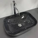 Умывальник (раковина) VBI RAVENNA SPACE BLACK GLOSSY накладной - изображение 5