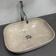 Умивальник (раковина) VBI RAVENNA BEIGE STONE GLOSSY накладний - изображение 4