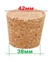 Коркова пробка агломерована для бутля Woodway 42×38×32 мм — 1 шт - зображення 4